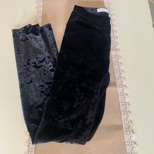 Black Velvet Leggings